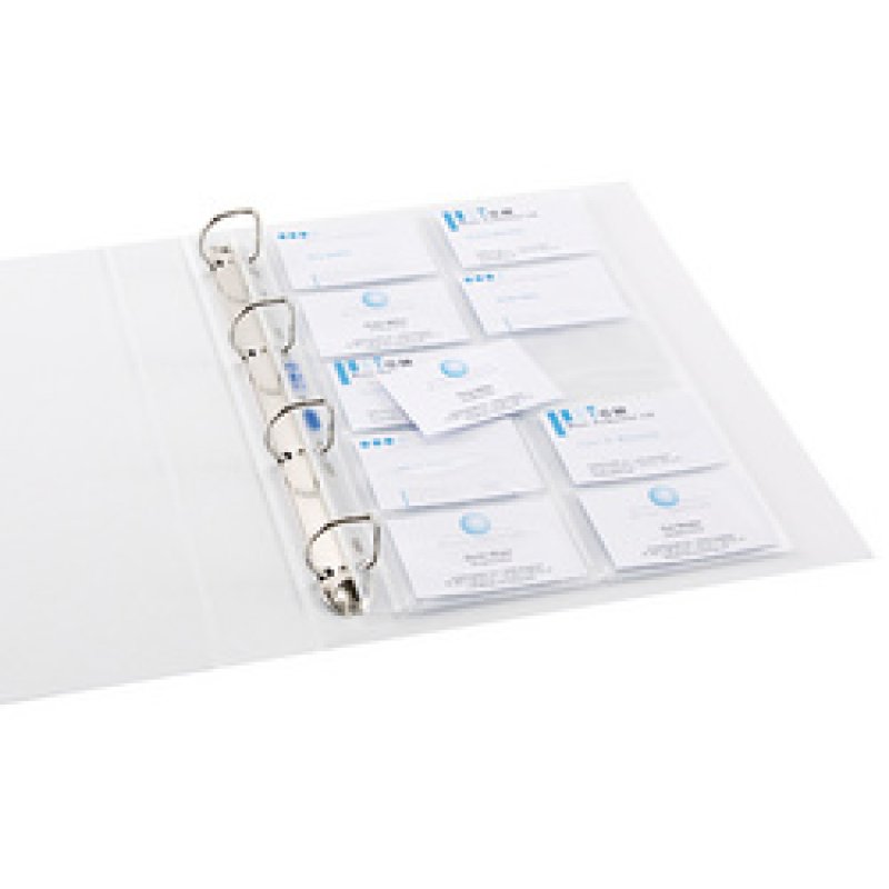 Oxford pochette pour cartes de visite,format A4, PP, 0,09 mm