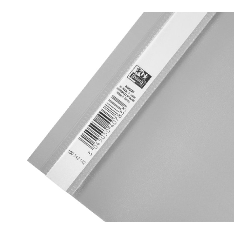 Oxford 100742142 fichier Polypropylène (PP) Gris, Transparent, Blanc A4