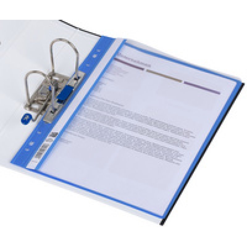 Oxford Chemise de rangement à lamelle, A4, PP, bleu