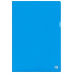 Oxford Pochettes coin Premium, A4, PVC, transparent, bleu