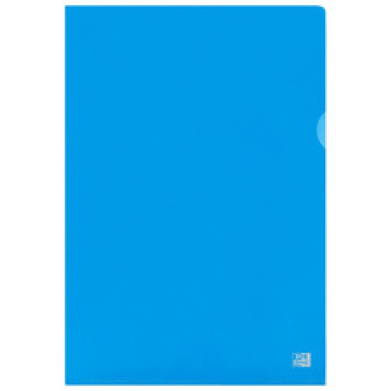 Oxford Pochettes coin Premium, A4, PVC, transparent, bleu