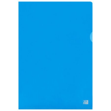 Oxford Pochettes coin Premium, A4, PVC, transparent, bleu