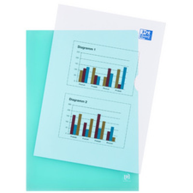 Oxford Pochettes coin Premium, A4, PVC, transparent, rouge