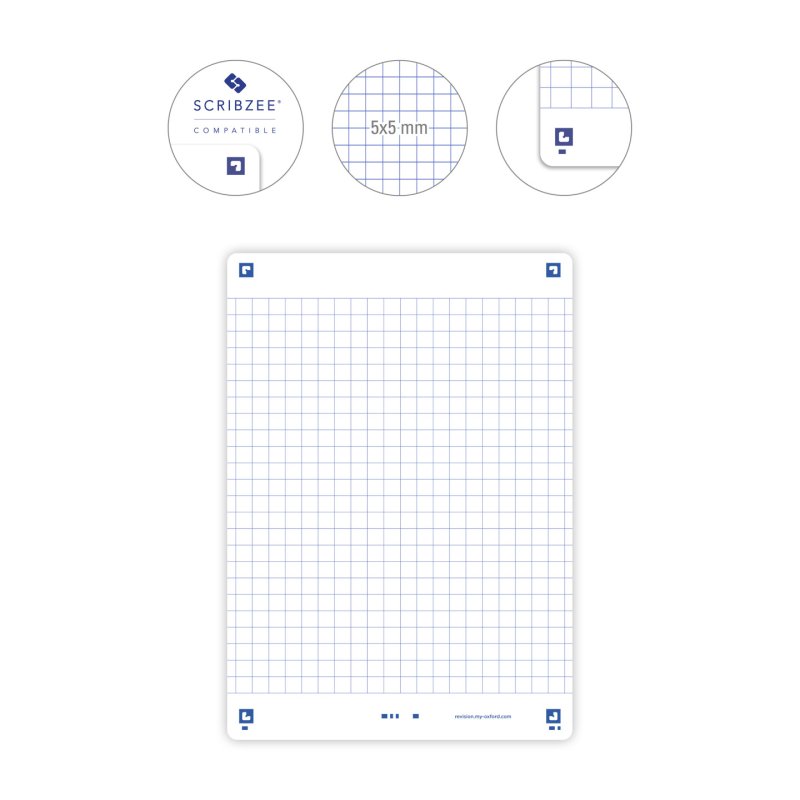 Oxford Fiches bristol REVISION 2.0, A6, blanc