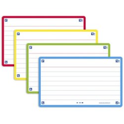 Oxford Fiches bristol FLASH 2.0, A7, bord de couleur