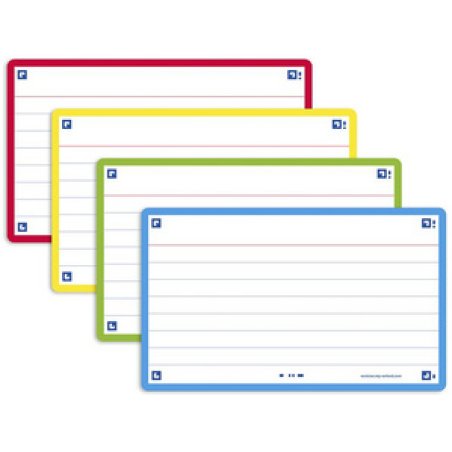 Oxford Fiches bristol FLASH 2.0, A7, bord de couleur