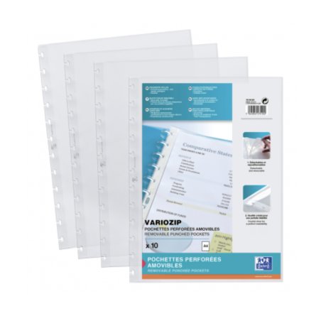 ELBA Pochettes pour protège-documents Vario-Zipp, format A4,