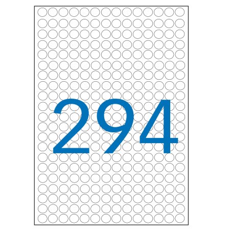 APLI 114304 self-adhesive label Round Permanent Yellow