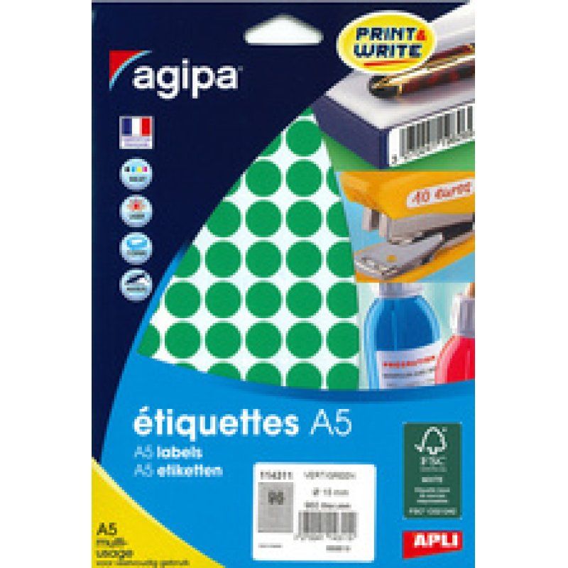 agipa Pastille de couleur, diamètre: 15 mm, rond, bleu