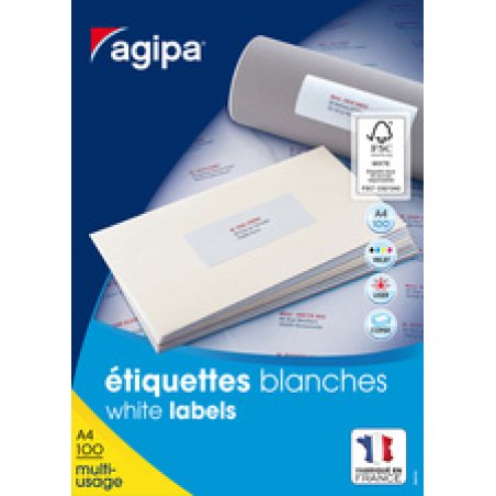 agipa Etiquette universelle, 70 x 67,7 mm, coins droits