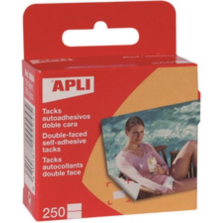 APLI Pastilles photo adhésives double face, 10 x 16 mm
