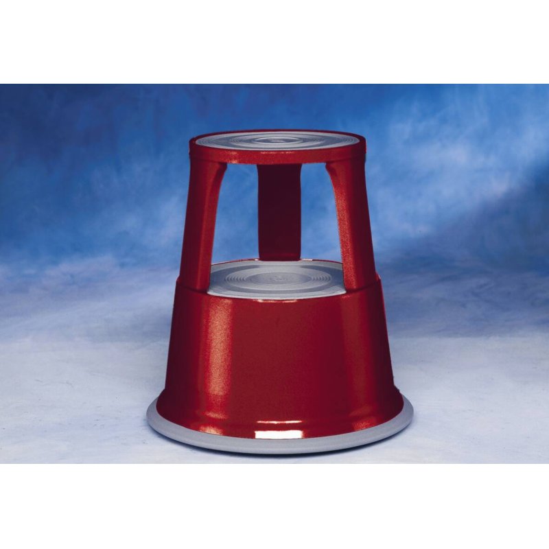 WEDO Tabouret marchepied, en métal, RAL 3000, rouge