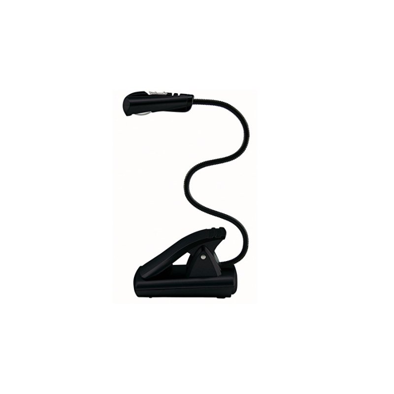 WEDO Lampe de lecture LED avec clip, mobile, 1 LED, noir