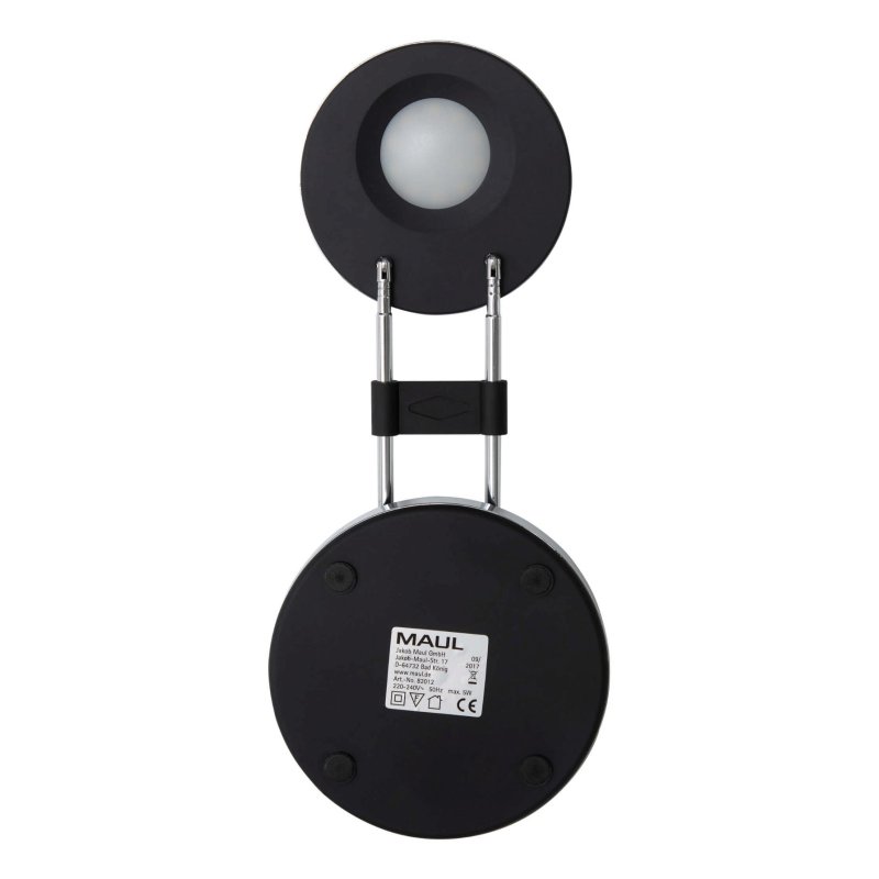 MAUL Lampe de bureau à LED MAULpuck, socle, noir