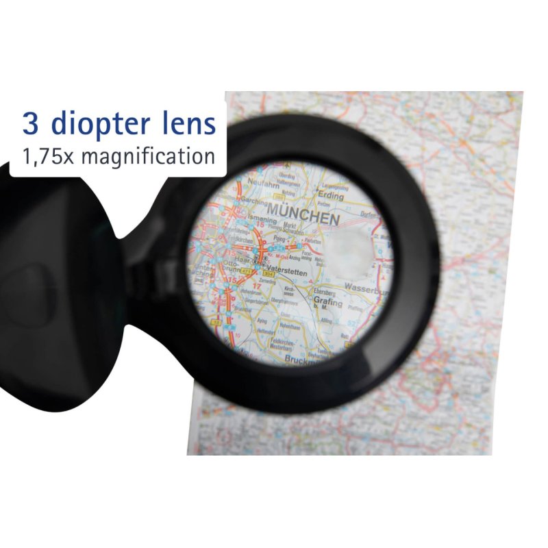 MAUL Lampe loupe à LED MAULiris, dimmable, noir