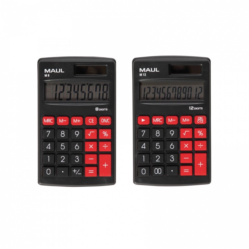 MAUL M 8 calculatrice Poche Calculatrice à écran Noir, Rouge