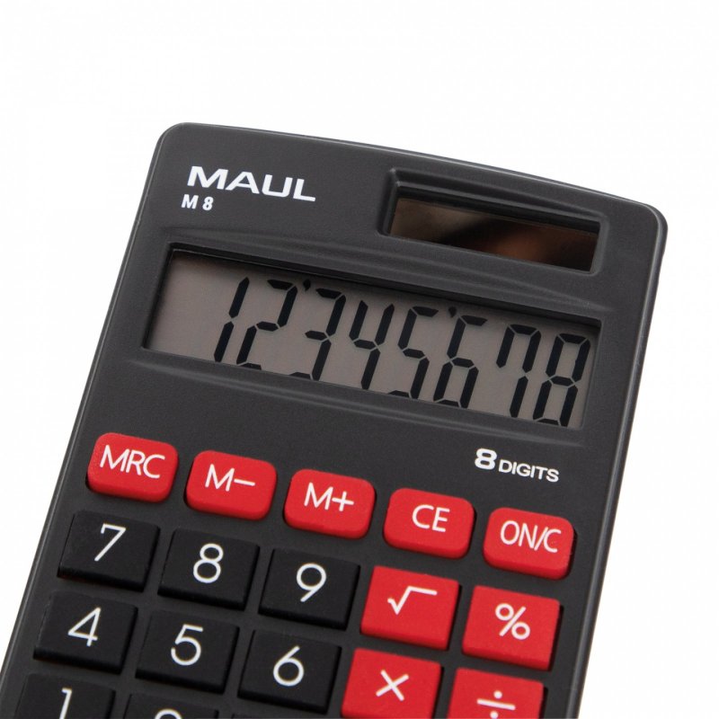 MAUL M 8 calculator Pocket Display Black, Red