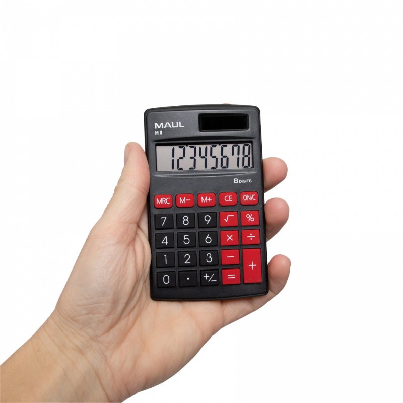 MAUL M 8 calculator Pocket Display Black, Red