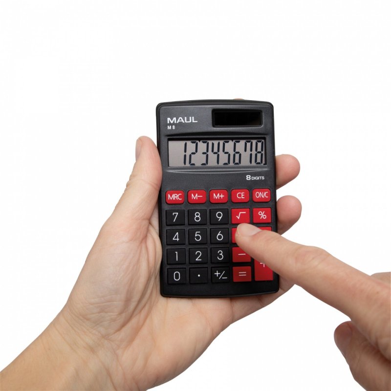 MAUL M 8 calculatrice Poche Calculatrice à écran Noir, Rouge