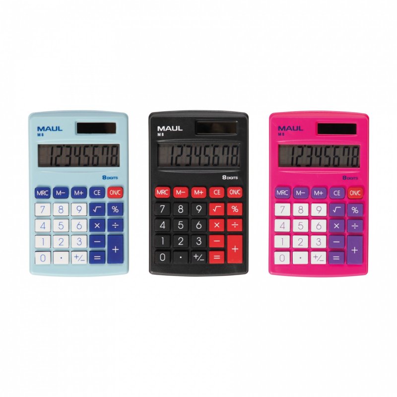 MAUL Calculatrice de poche M 8, 8 chiffres, noir