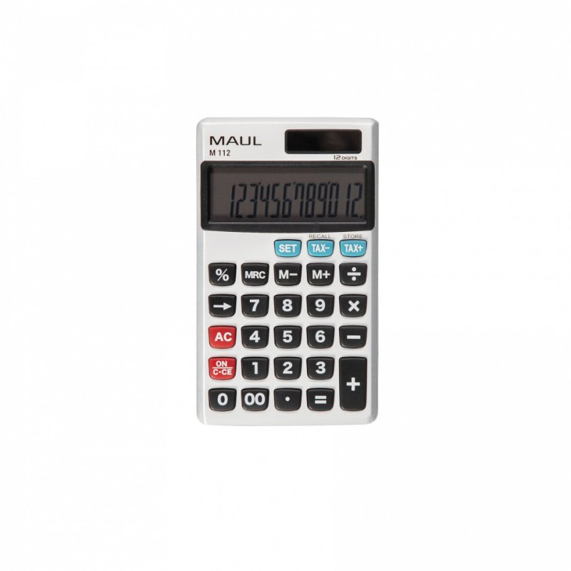MAUL Calculatrice de poche M 112, 12 chiffres, argent
