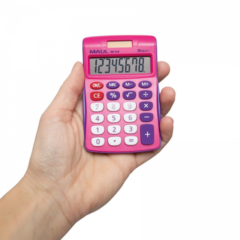 MAUL Calculatrice de bureau MJ 450, 8 chiffres, rose