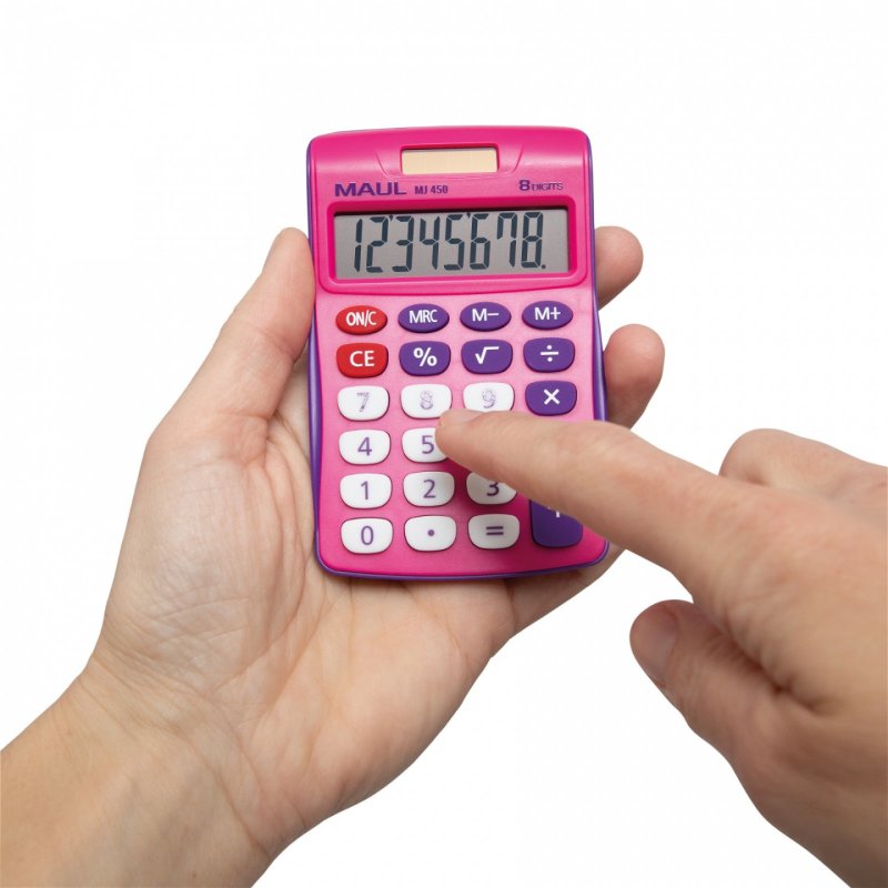 MAUL MJ 450 calculator Pocket Display Pink