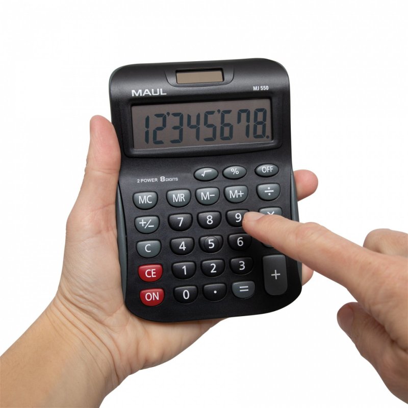 MAUL Calculatrice de bureau MJ 550, 8 chiffres, bleu clair