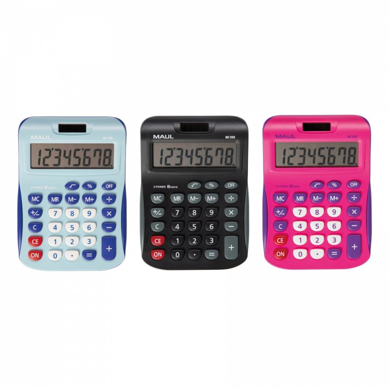 MAUL Calculatrice de bureau MJ 550, 8 chiffres, bleu clair