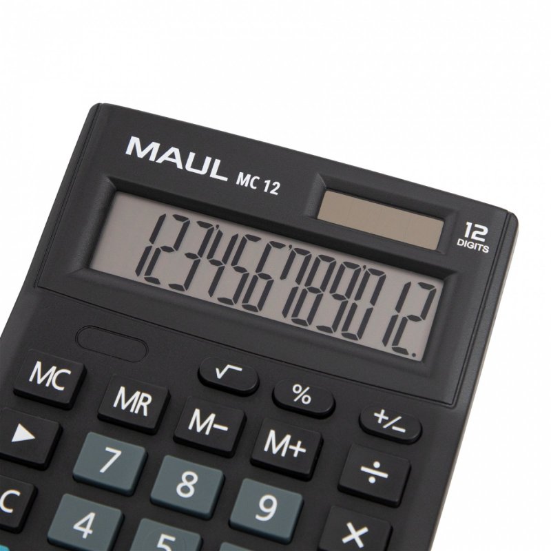 MAUL Calculatrice de bureau MC 12, 12 chiffres, noir