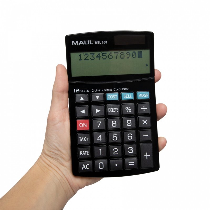 MAUL Calculatrice de bureau MTL 16, 12 chiffres, noir