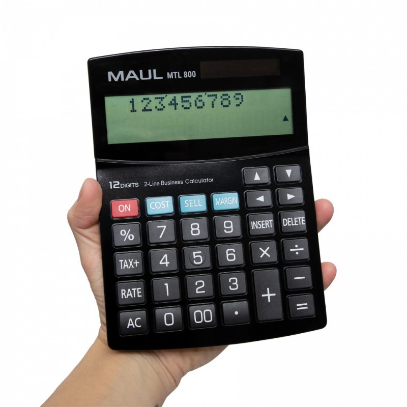 MAUL Calculatrice de bureau MTL 800, 12 chiffres, noir