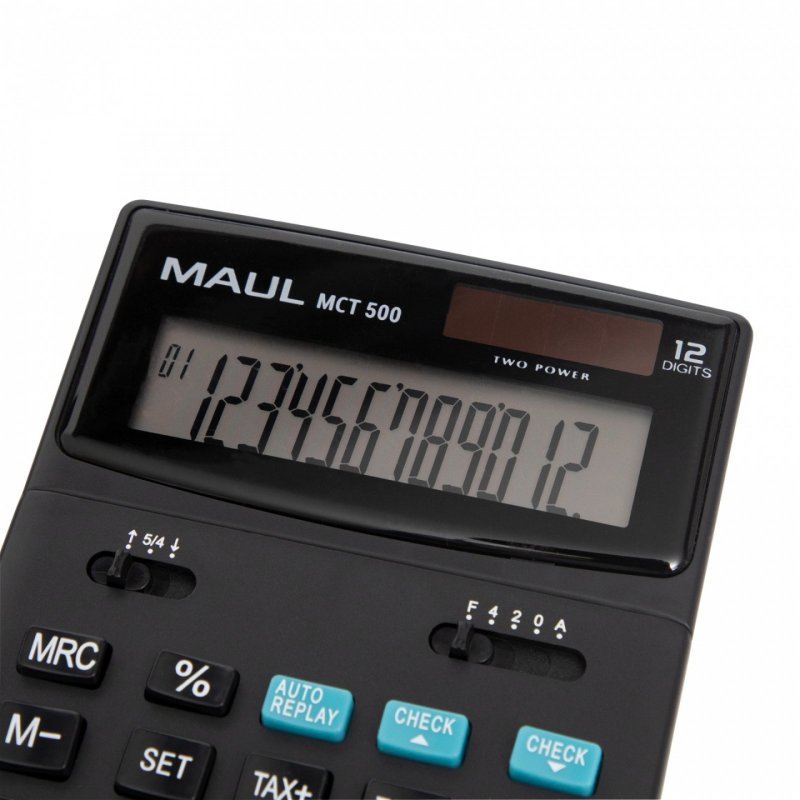 MAUL Calculatrice de bureau MCT 500, 12 chiffres, noir