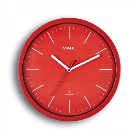 MAUL Horloge murale MAULjumb, diamètre: 305 mm, rouge