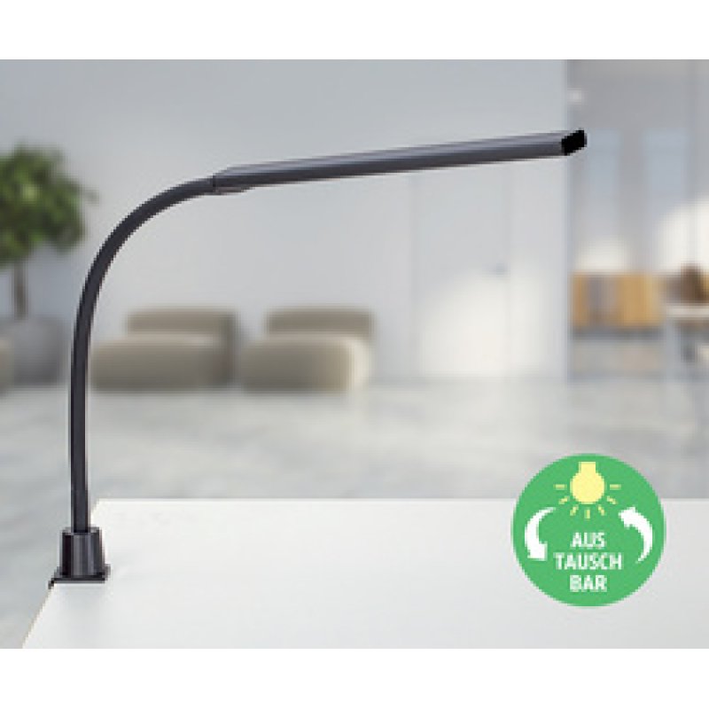 MAUL Lampe de bureau à LED MAULpirro, avec pince, blanc