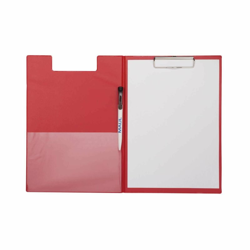 MAUL Porte-bloc à pince MAULpoly, plastifié A4, rouge