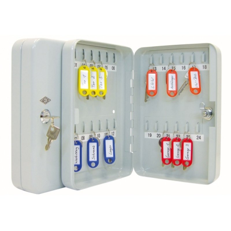 WEDO Armoire à clés pour 24 clés, gris clair