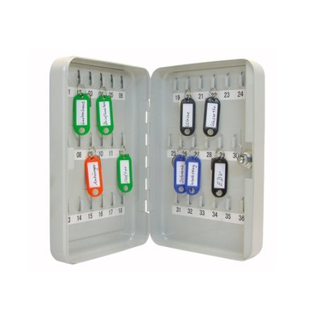 WEDO Armoire à clés pour 36 clés, gris clair