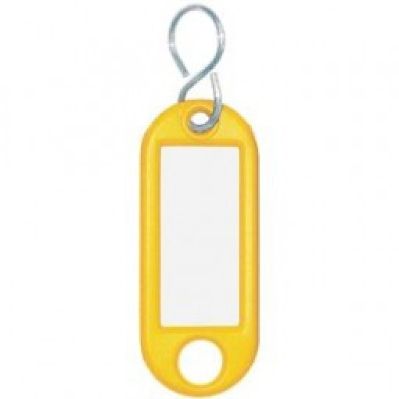 WEDO Porte-clés avec crochet en S, petit paquet, jaune