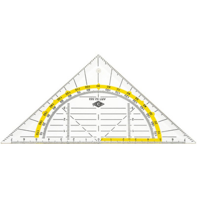 WEDO Equerre géométrique, flexible, hypoténuse 160 mm