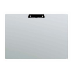 MAUL Porte-bloc, en aluminium et pince nickelée, A3 paysage