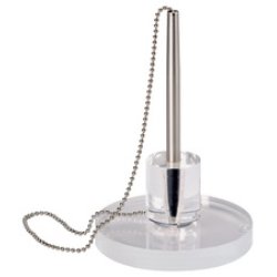 MAUL Porte-stylo en acrylique, avec chaînette, transparent