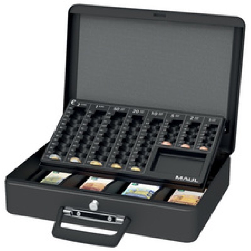 MAUL Caisse à monnaie avec trieur de pièces, noir