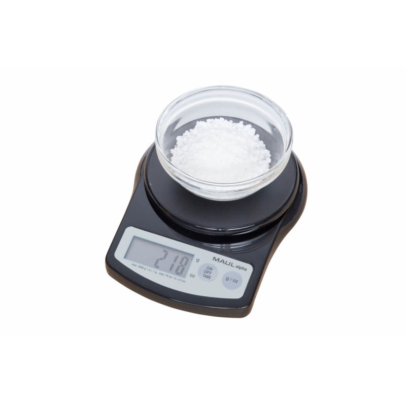 MAULalpha Pèse-lettres, capacité: 2.000 g, noir, alimenté