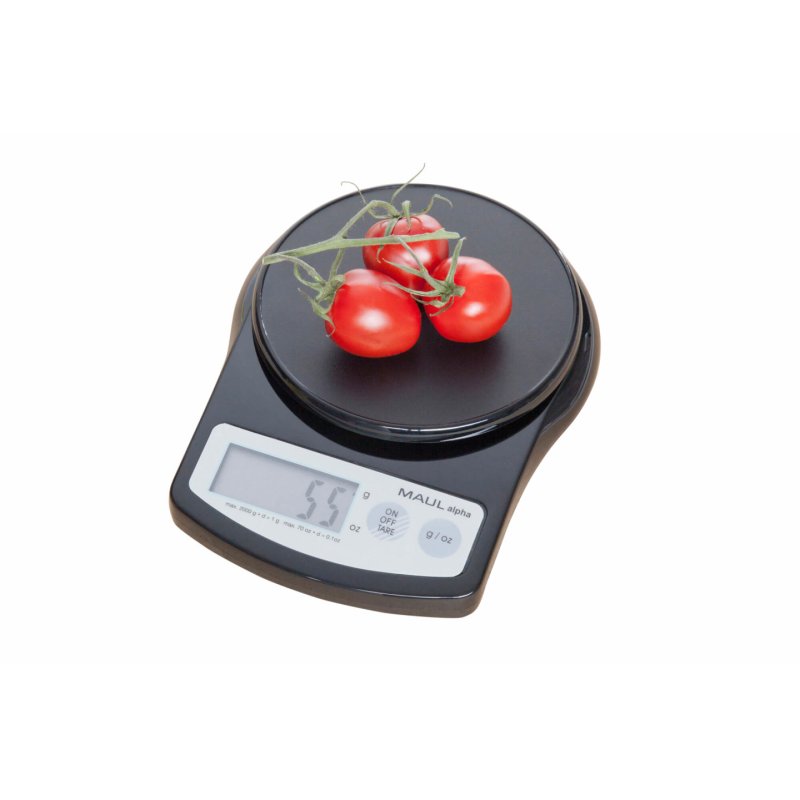 MAULalpha Pèse-lettres, capacité: 2.000 g, noir, alimenté