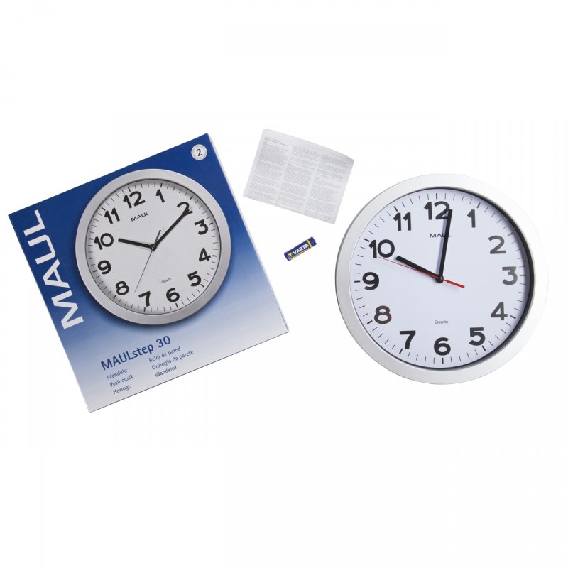 MAUL Horloge murale/horloge quartz MAULstep, diamètre: 300mm