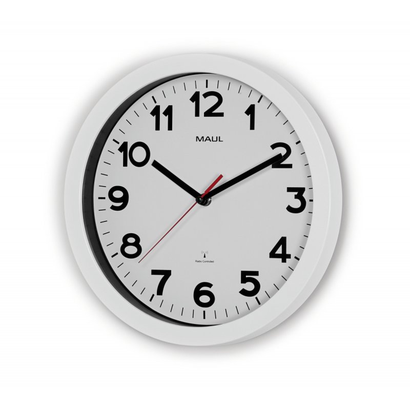 MAUL Horloge murale/radio pilotée MAULstep, diamètre: 300mm