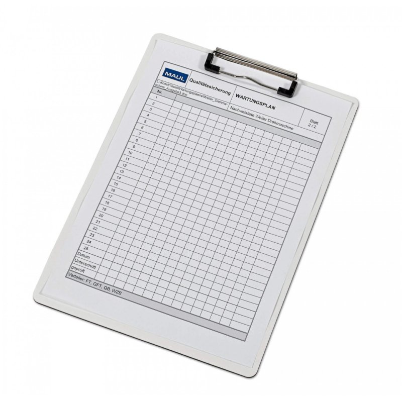 MAUL 2361002 clipboard A4 Polypropylene (PP) White