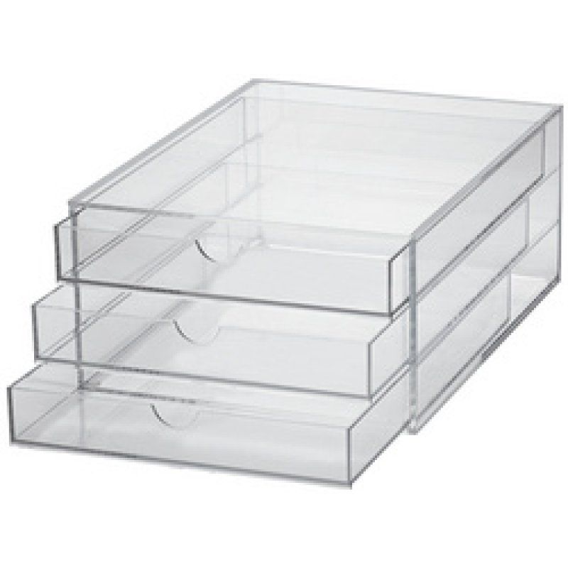 MAUL Module de classement acrylique, A4, 3 tiroirs