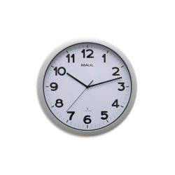 MAUL MAULstep Quartz clock Round Silver, White